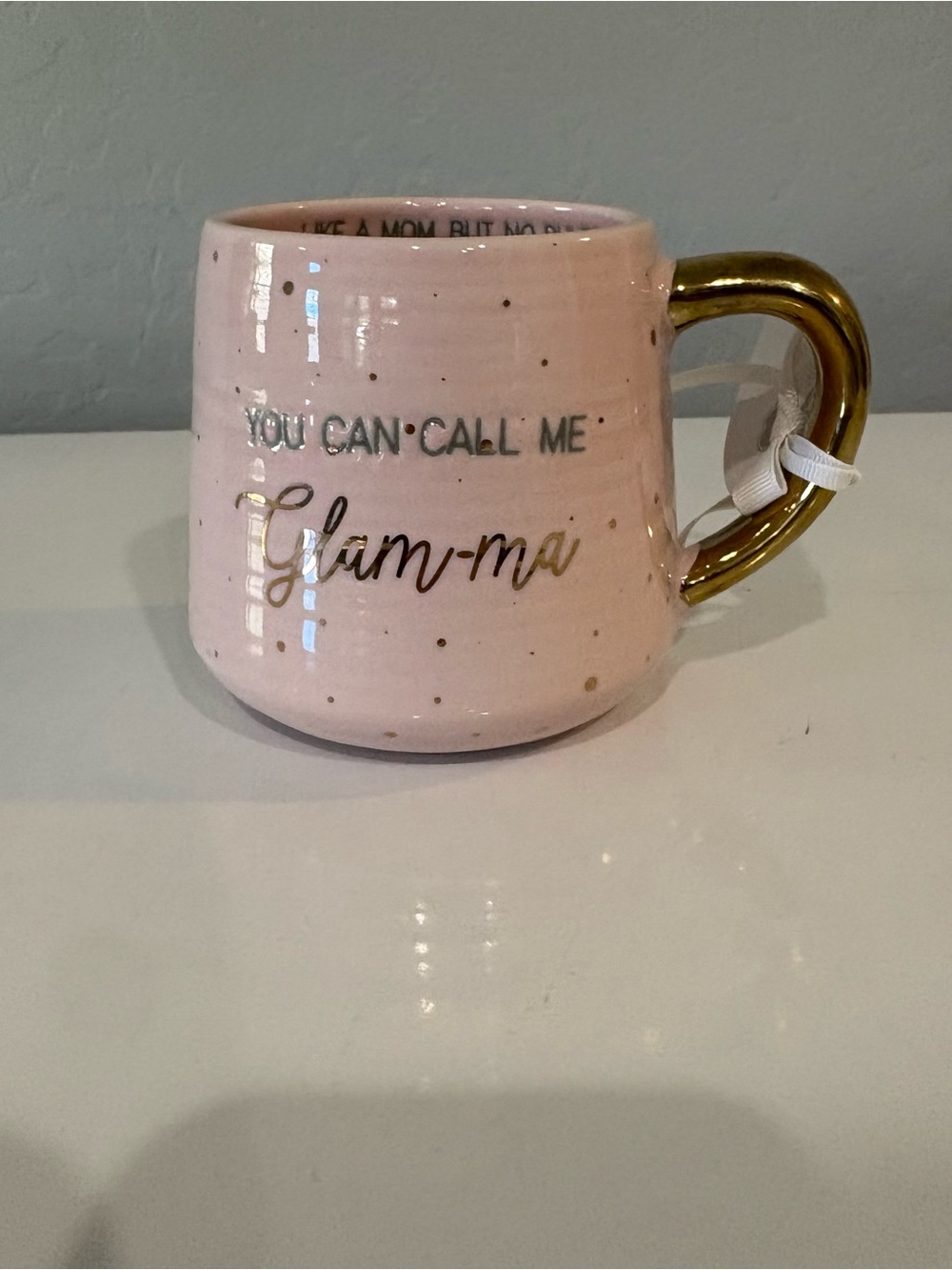Mudpie pink and gold no rules grandma glam-ma coffee mug NEW